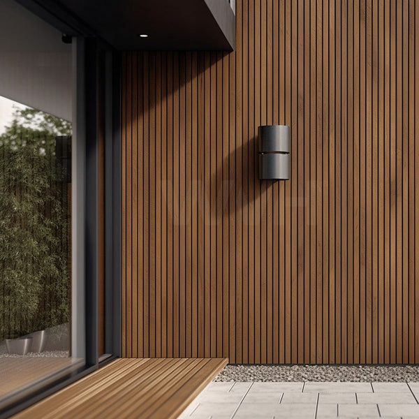 Oak Exterior Wood-Effect Slat Wall Panels