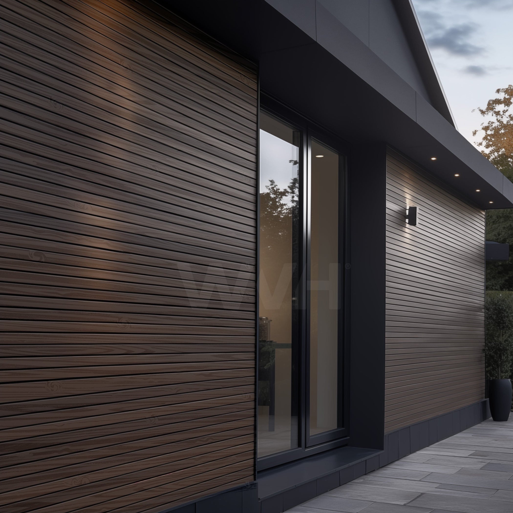 Slatpanel® Walnut Exterior Composite Slat Wall Panels