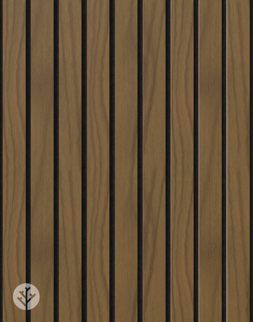 Slatpanel® Slatpanel® Walnut Luxe Fire-Rated Acoustic Wood Wall Panel