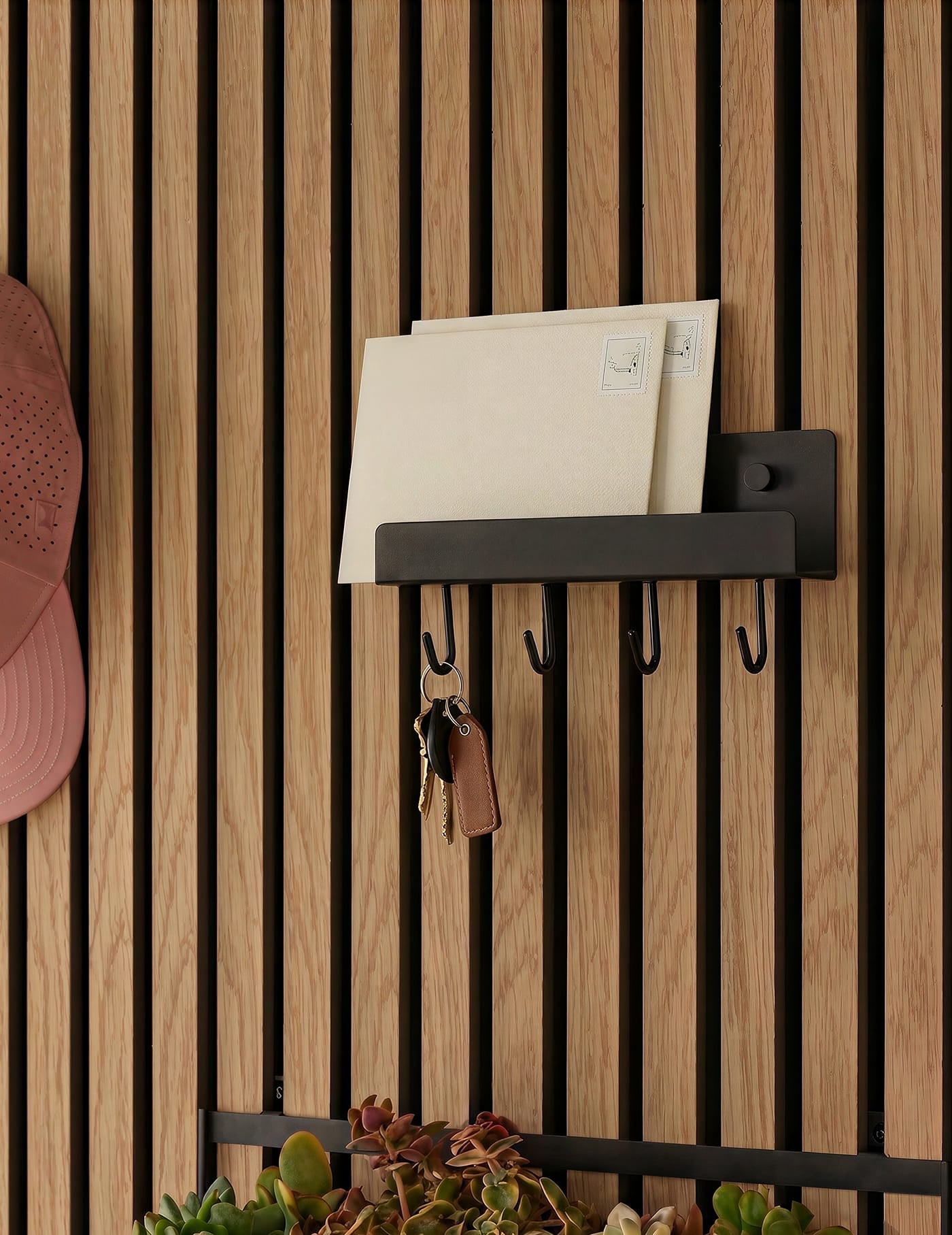 Slatpanel® Shelf with Hooks and EVA Felt | Panel Accessories by Slatpanel®