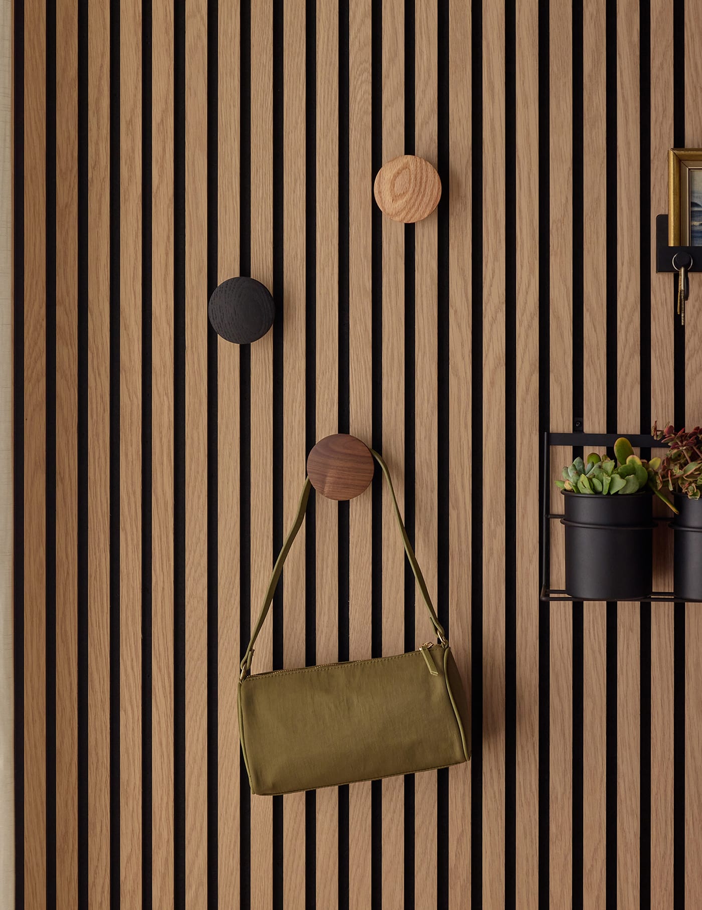 Slatpanel® Turned Hanger with Real Wood Veneer | Panel Accessories by Slatpanel®