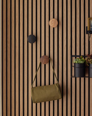 Slatpanel® Turned Hanger with Real Wood Veneer | Panel Accessories by Slatpanel®