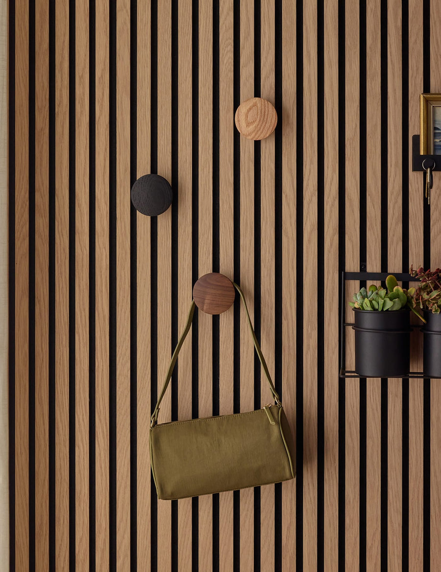Slatpanel® Turned Hanger with Real Wood Veneer | Panel Accessories by Slatpanel®