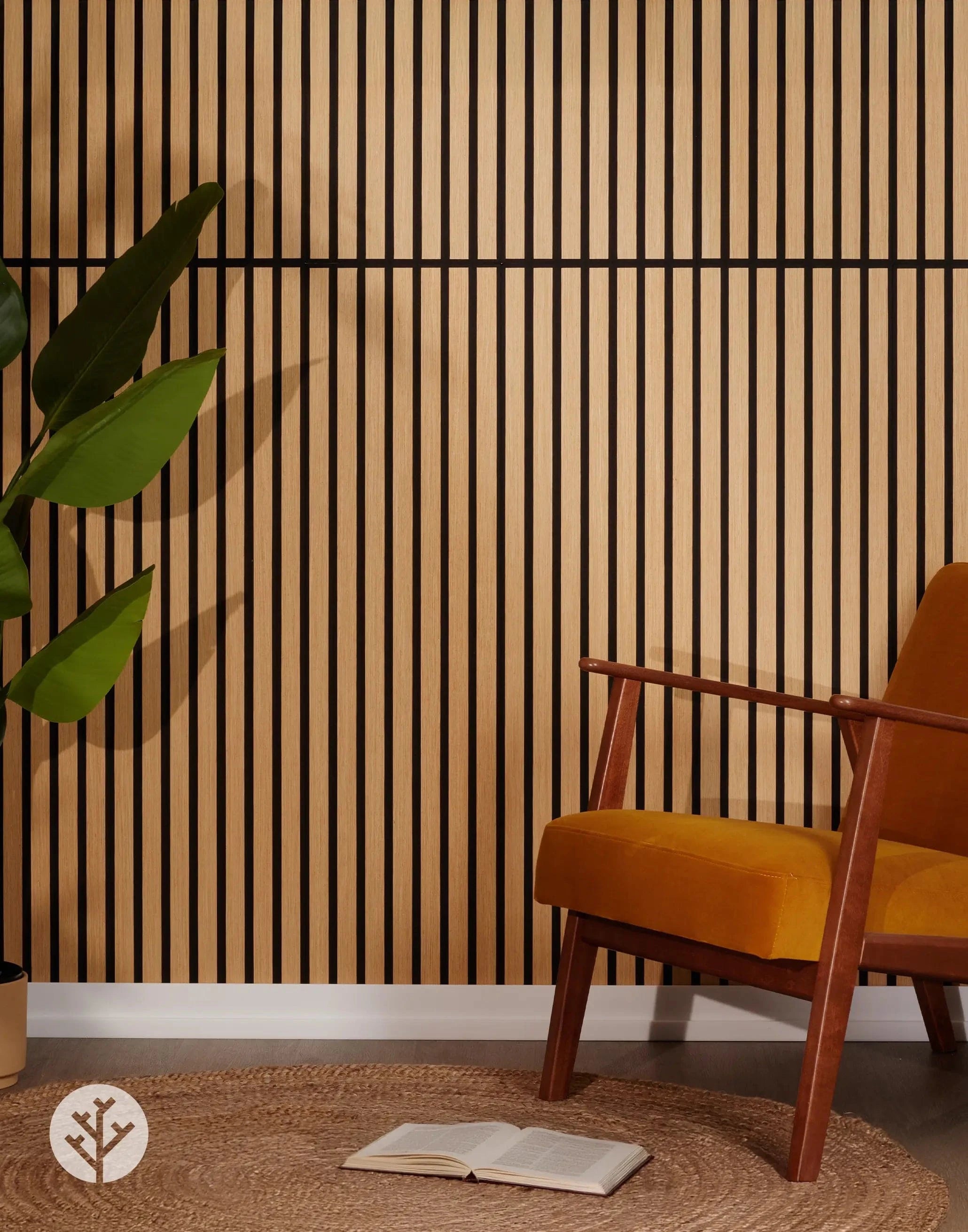 The Wood Veneer Hub Geo-Lite Slat Geometric Wall Panel