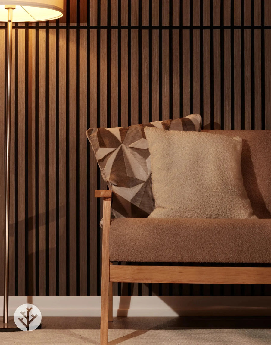 The Wood Veneer Hub Geo-Lite Slat Geometric Wall Panel