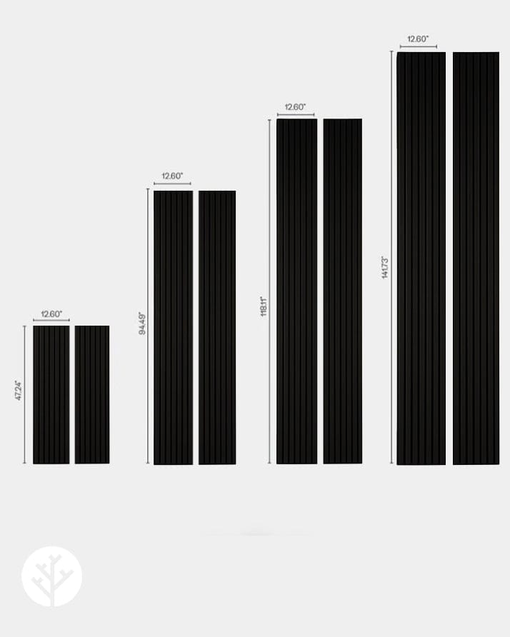 The Wood Veneer Hub Black Color Matte Acoustic Slat Wall Panels | Original Slatpanel®