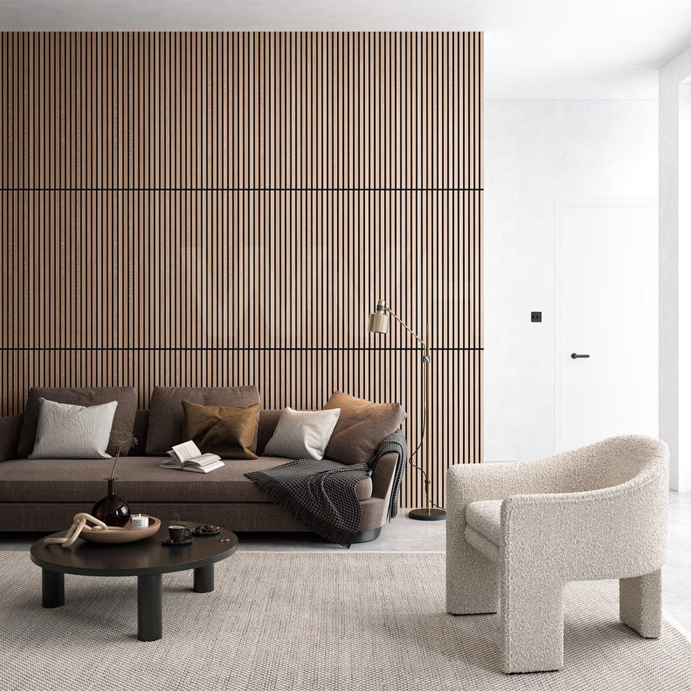 Natural Oak Acoustic Slat Wood Wall Panels | Order Online