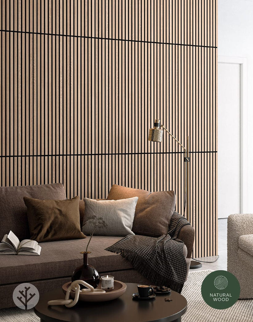 Natural Oak Acoustic Slat Wood Wall Panels | Order Online