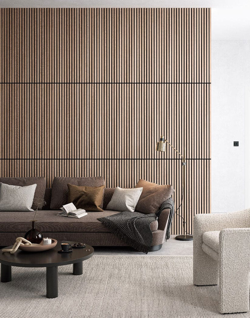 Natural Oak Acoustic Slat Wood Wall Panels | Order Online