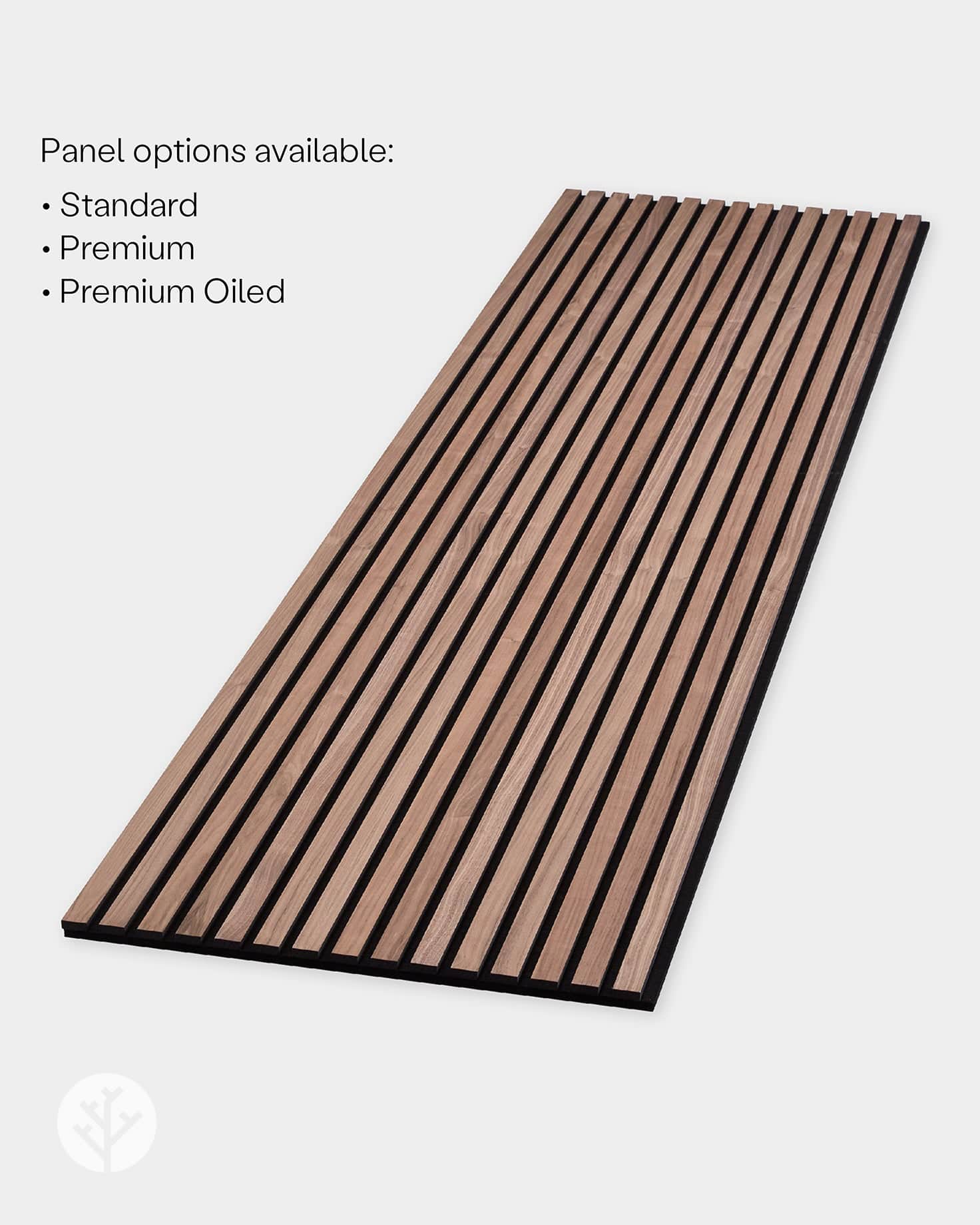 The Wood Veneer Hub Luxury American Walnut Acoustic Slat Wood Wall Panels | Original Slatpanel®