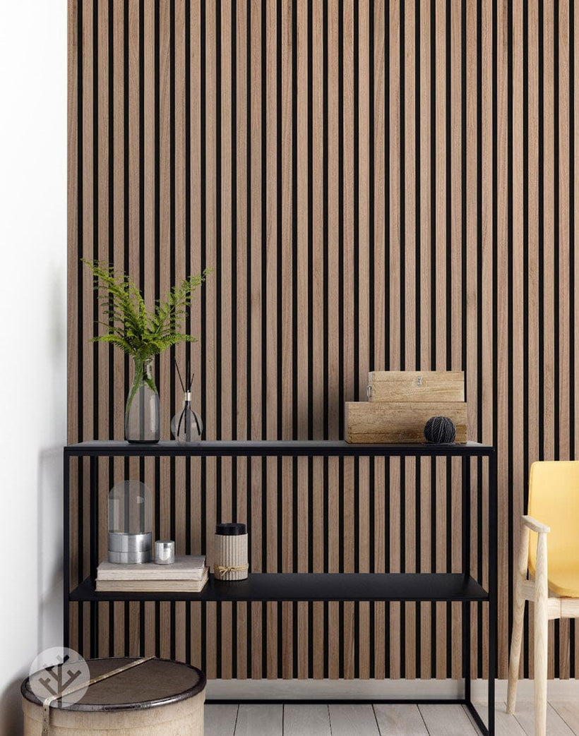 Natural Walnut Slat Wood Wall Paneling | Order Online