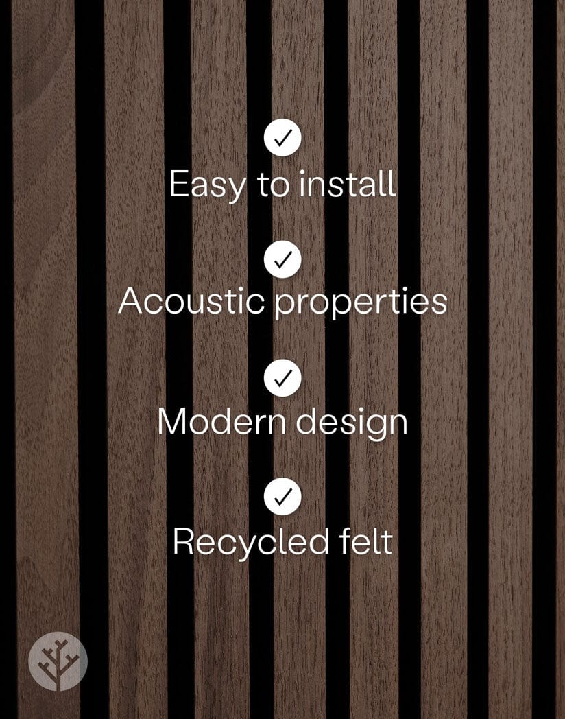 The Wood Veneer Hub Luxury American Walnut Acoustic Slat Wood Wall Panels | Original Slatpanel®