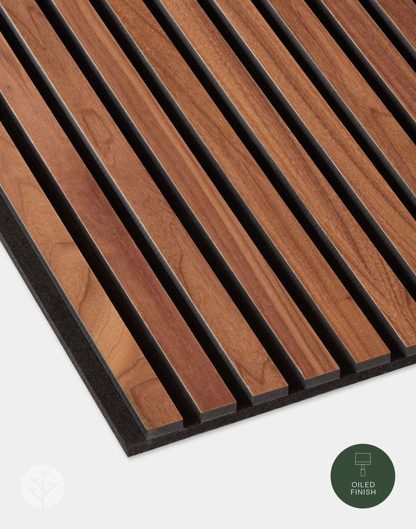 Natural Walnut Slat Wood Wall Paneling | Order Online