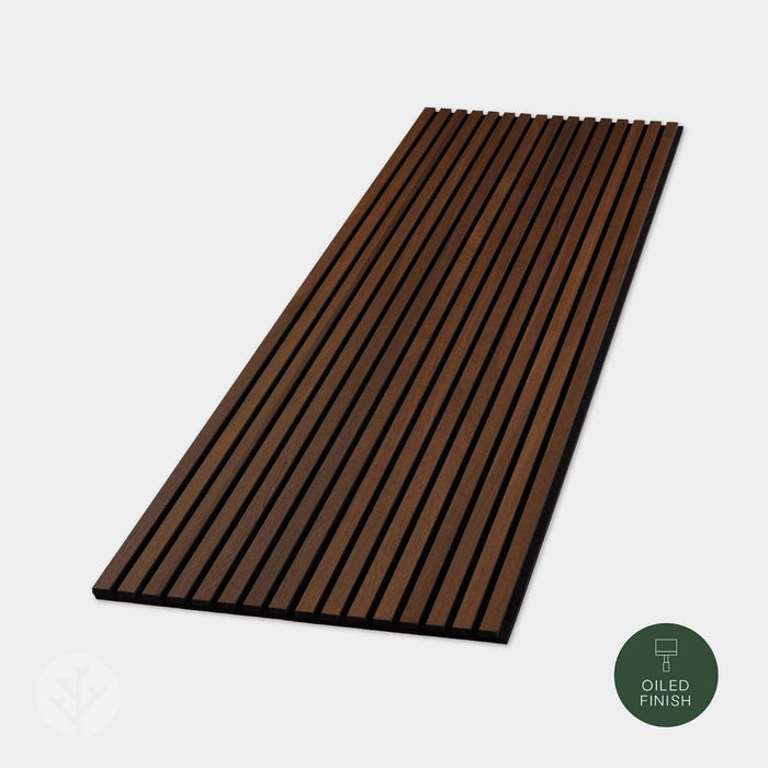 The Wood Veneer Hub Luxury Smoked Oak Acoustic Slat Wood Wall Panels | Original Slatpanel®