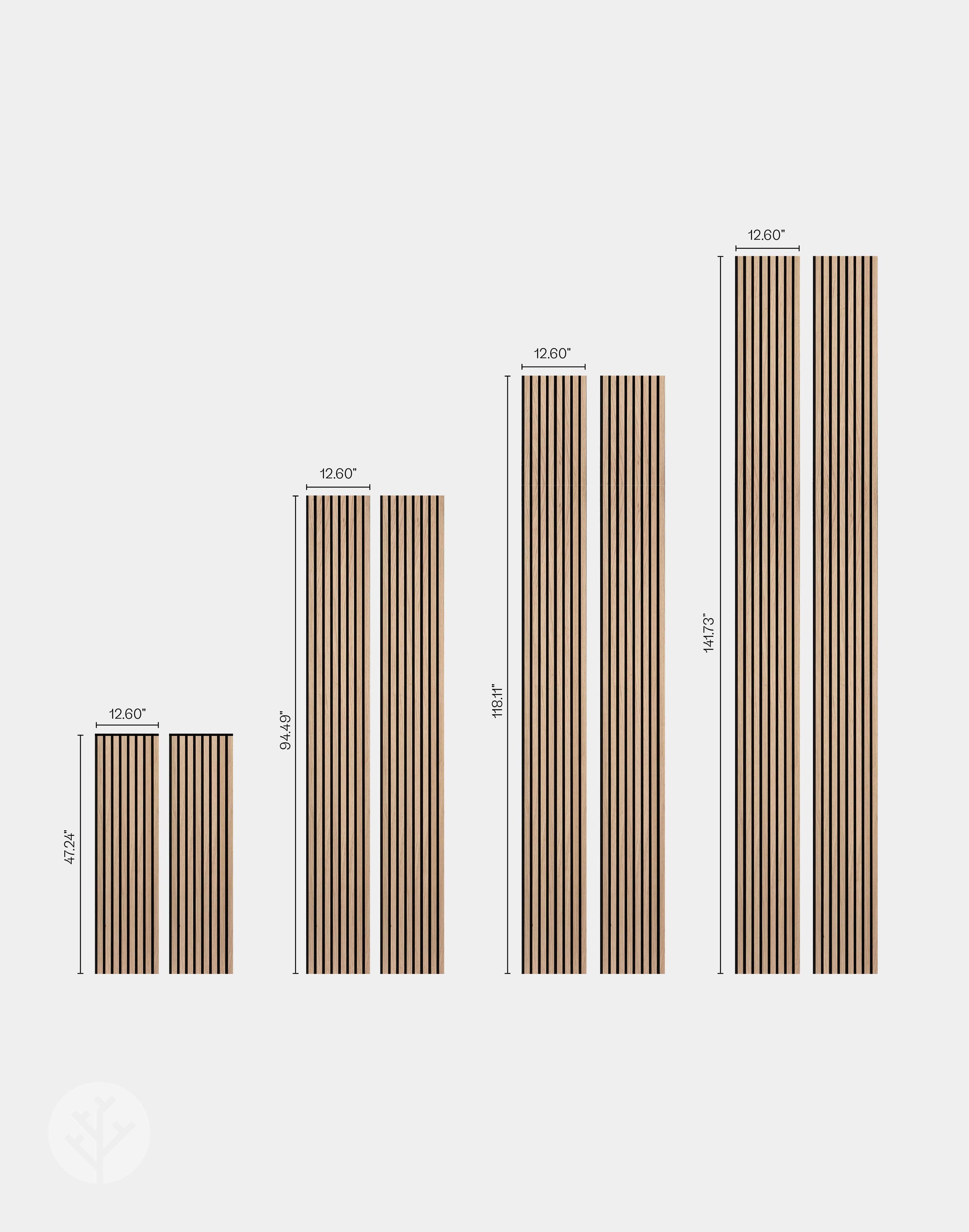 The Wood Veneer Hub Oak Acoustic Slat Wood Wall Panels | Natural Core | Original Slatpanel®