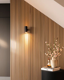 The Wood Veneer Hub Oak Natural Core Acoustic Slat Wood Wall Panels | Extra Long | Original Slatpanel®