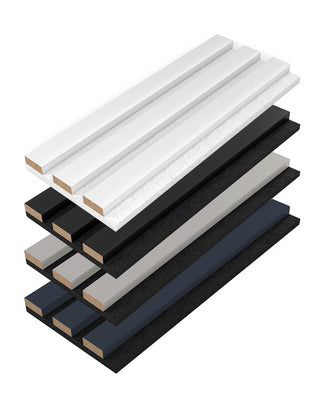 The Wood Veneer Hub Acoustic Slat Colored Wall Panels Full Sample Box