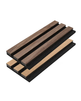 The Wood Veneer Hub Acoustic Slat Wood Panels | Oak and Walnut | Sample Box