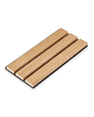 The Wood Veneer Hub Slatpanel® Luxe Acoustic Wide Slat Wood Wall Panel Samples