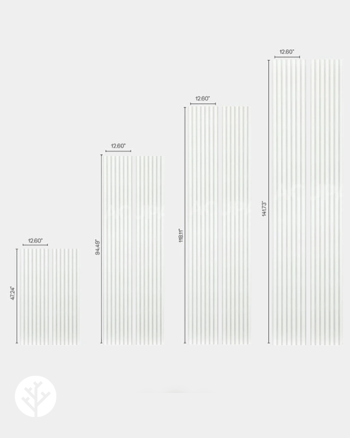 The Wood Veneer Hub Snow White Color Matte Acoustic Slat Wall Panels | Original Slatpanel®