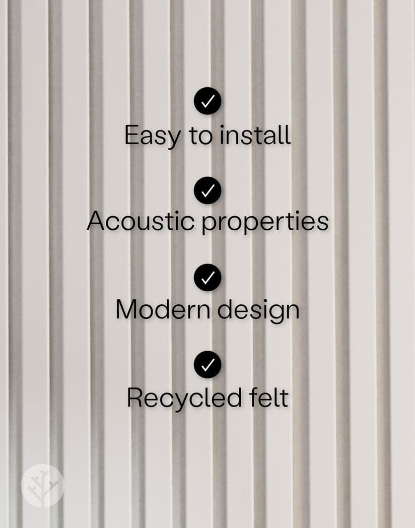 The Wood Veneer Hub Snow White Color Matte Acoustic Slat Wall Panels | Original Slatpanel®