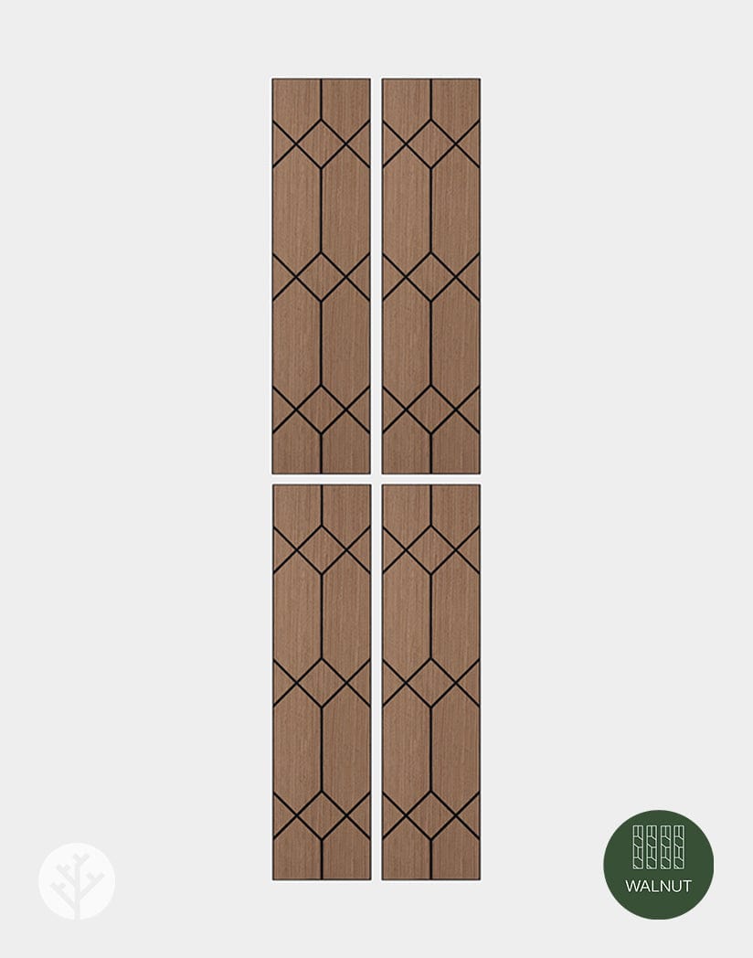 The Wood Veneer Hub Geo-Lite Art Deco Geometric Wall Panel