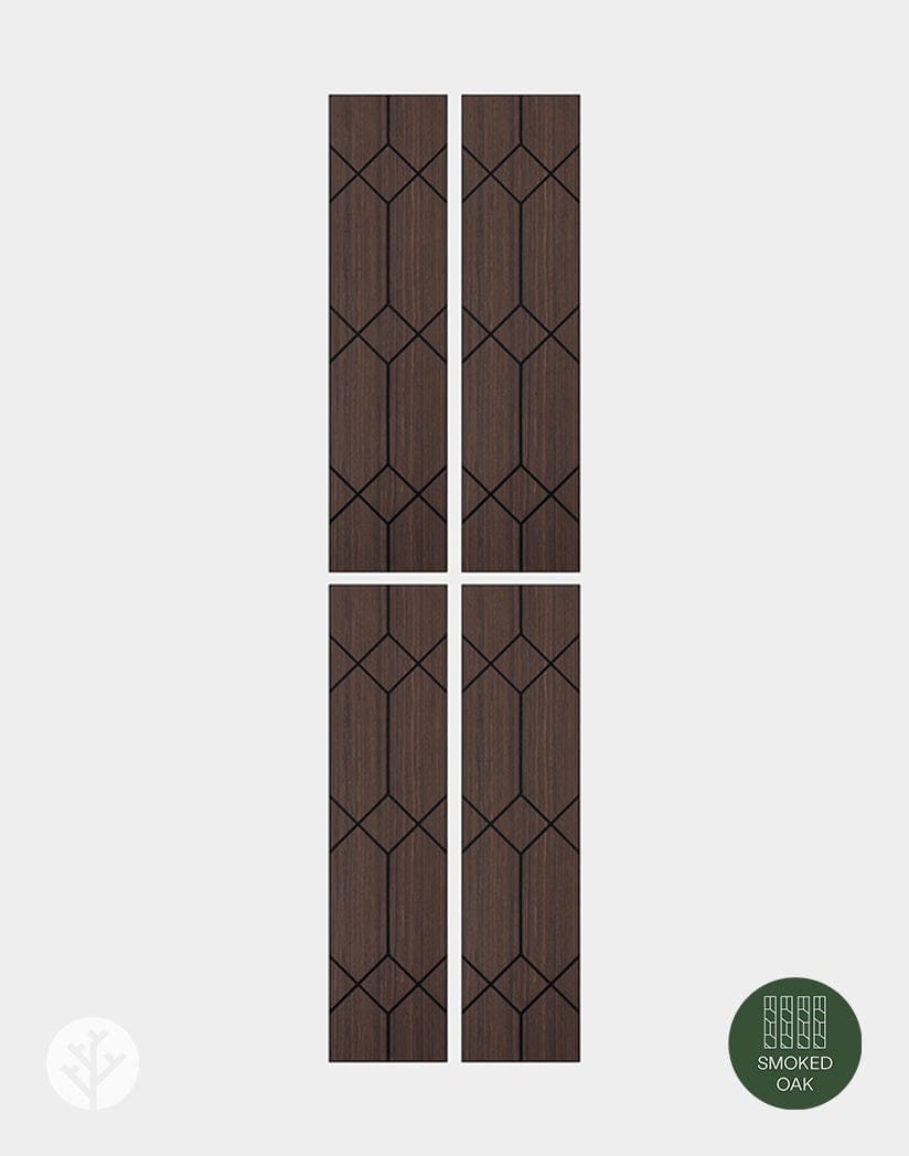 The Wood Veneer Hub Geo-Lite Art Deco Geometric Wall Panel