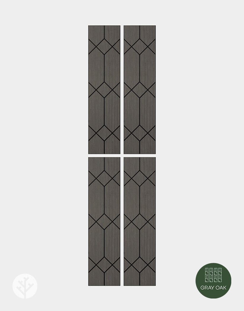 The Wood Veneer Hub Geo-Lite Art Deco Geometric Wall Panel