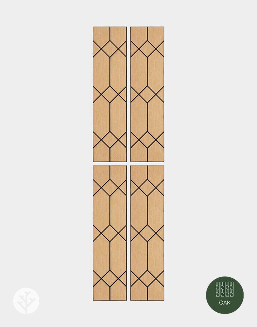 The Wood Veneer Hub Geo-Lite Art Deco Geometric Wall Panel