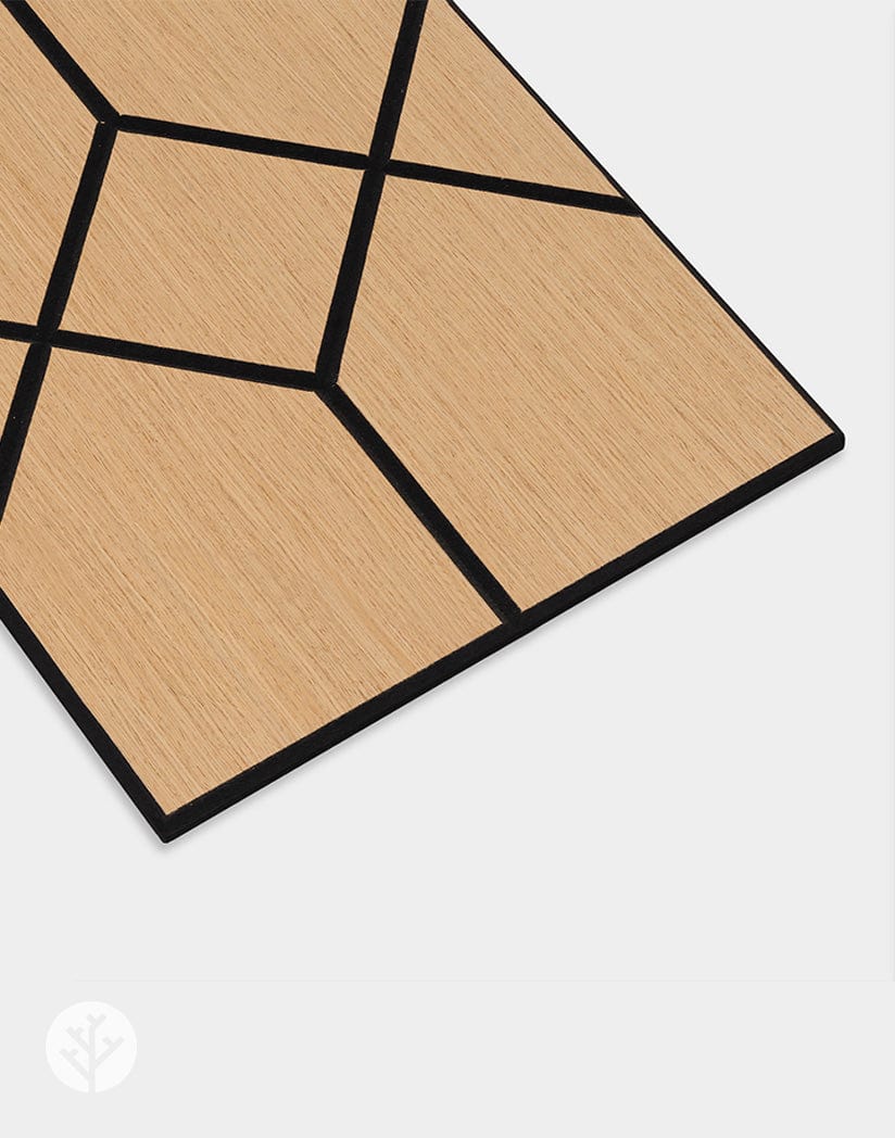 The Wood Veneer Hub Geo-Lite Art Deco Oiled Decorative Wall Panel