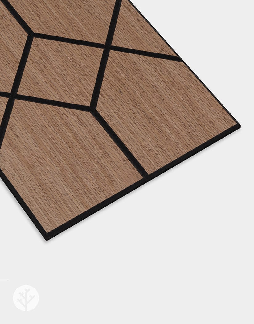 The Wood Veneer Hub Geo-Lite Art Deco Oiled Decorative Wall Panel