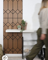 The Wood Veneer Hub Geo-Lite Art Deco Oiled Decorative Wall Panel