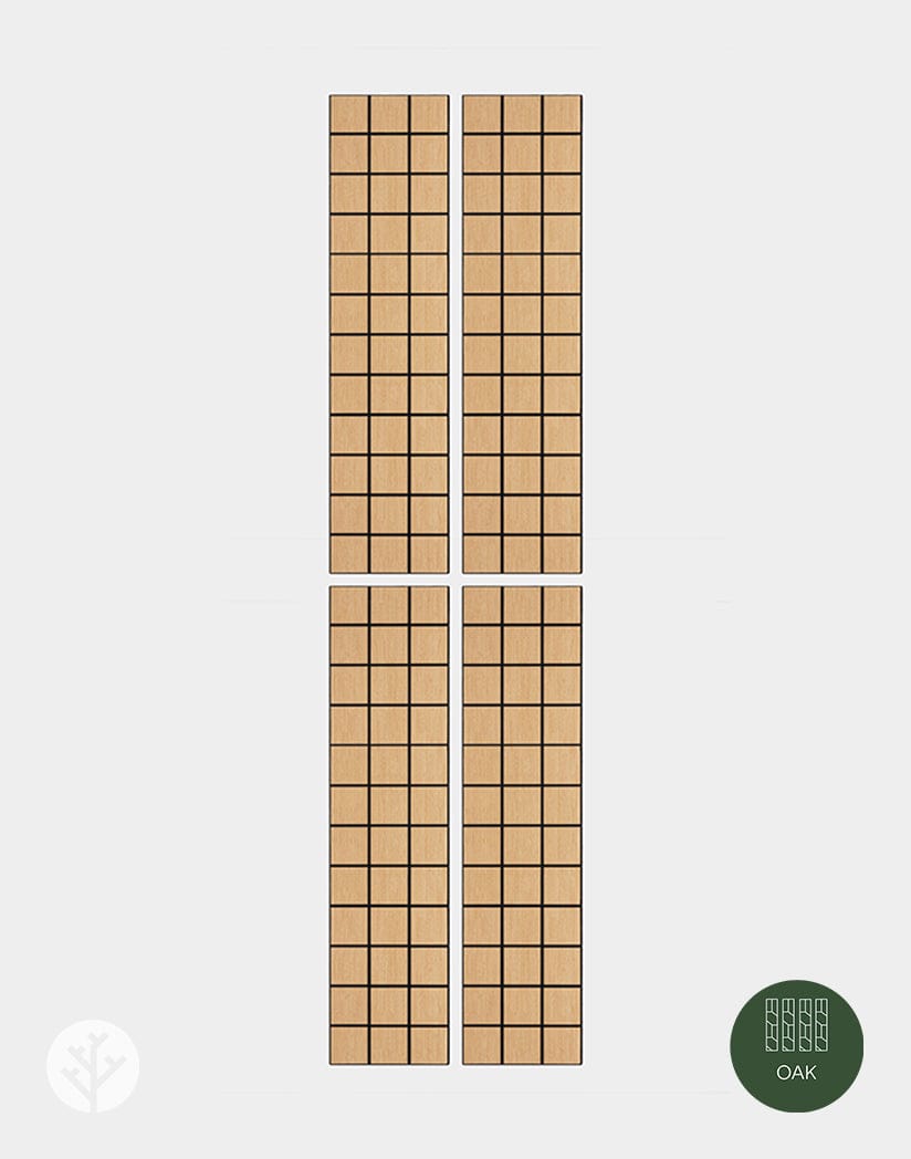 The Wood Veneer Hub Geo-Lite Check Geometric Wall Panel