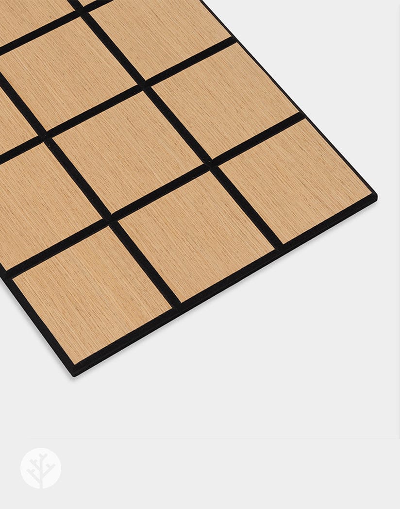 The Wood Veneer Hub Geo-Lite Check Oiled Decorative Wall Panel