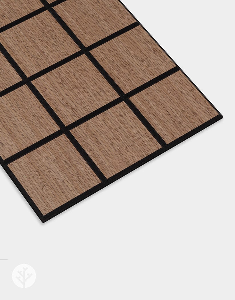 The Wood Veneer Hub Geo-Lite Check Oiled Decorative Wall Panel