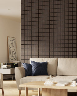 The Wood Veneer Hub Geo-Lite Check Oiled Decorative Wall Panel