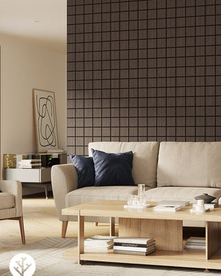 The Wood Veneer Hub Geo-Lite Check Oiled Decorative Wall Panel