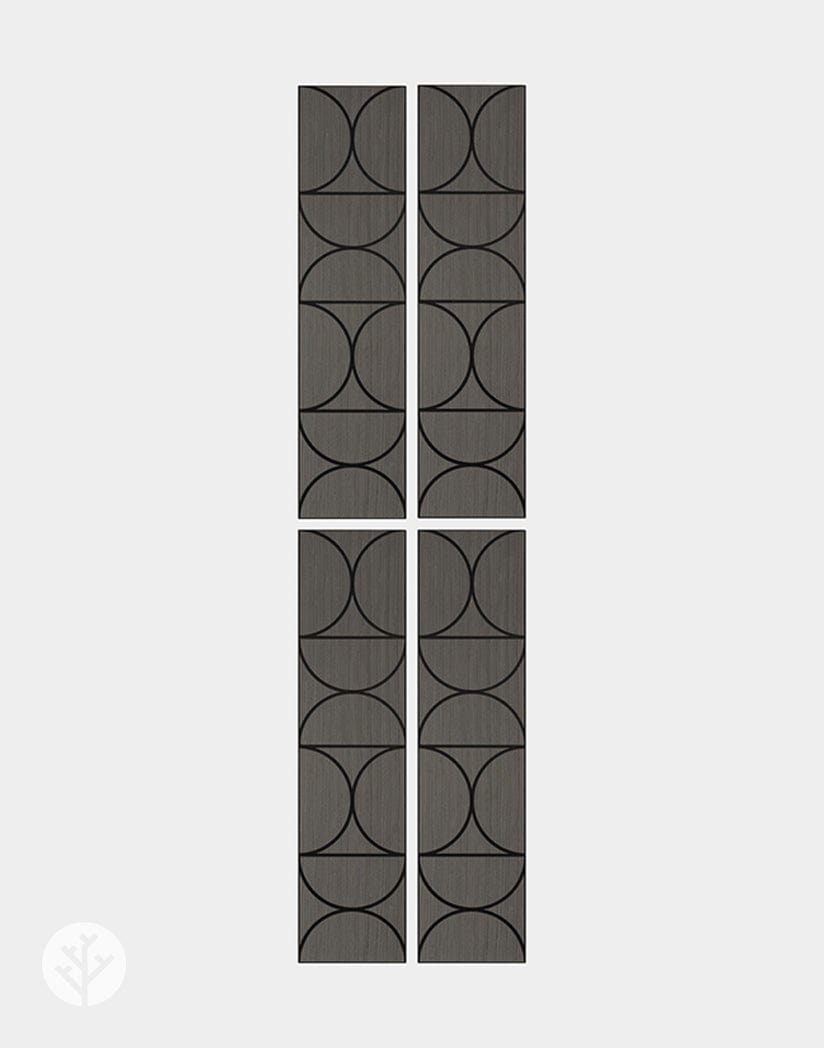 The Wood Veneer Hub Geo-Lite Circle Oiled Decorative Wall Panel