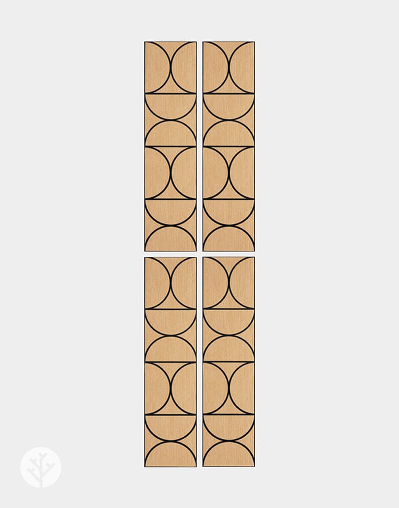 The Wood Veneer Hub Geo-Lite Circle Oiled Decorative Wall Panel