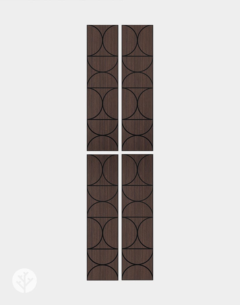 The Wood Veneer Hub Geo-Lite Circle Oiled Decorative Wall Panel