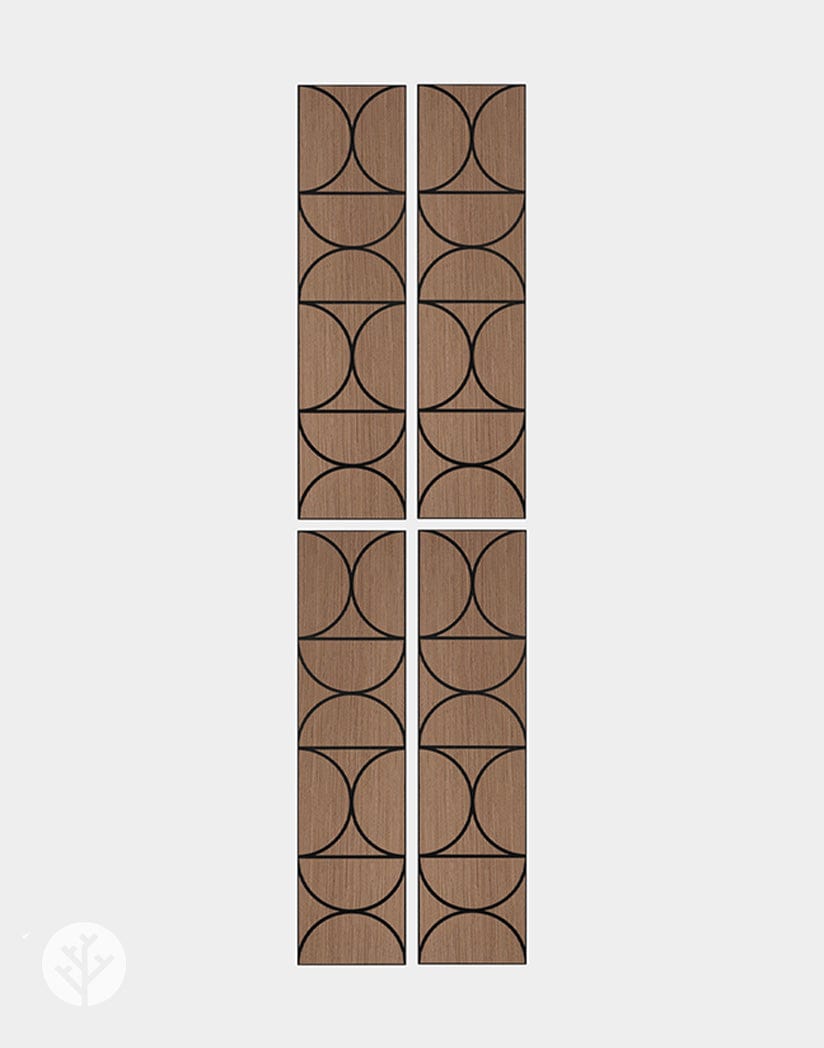 The Wood Veneer Hub Geo-Lite Circle Oiled Decorative Wall Panel