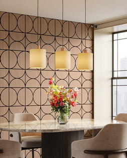 The Wood Veneer Hub Geo-Lite Circle Oiled Decorative Wall Panel