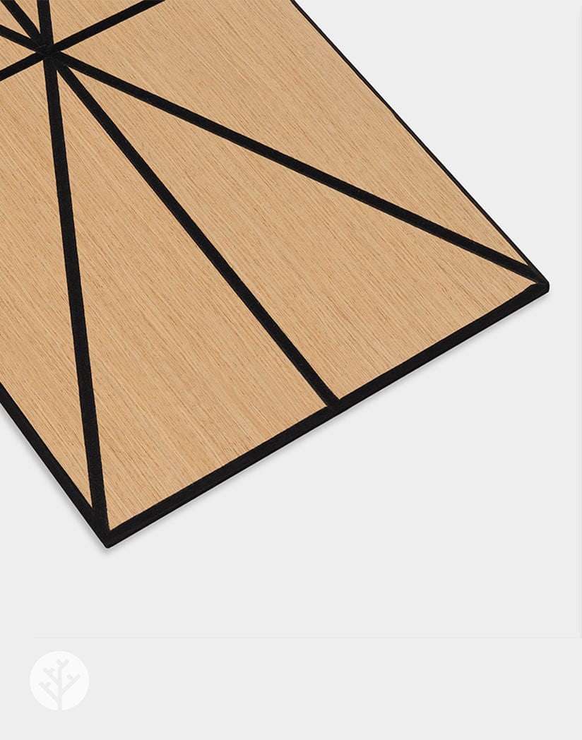 The Wood Veneer Hub Geo-Lite Diamond Oiled Decorative Wall Panel