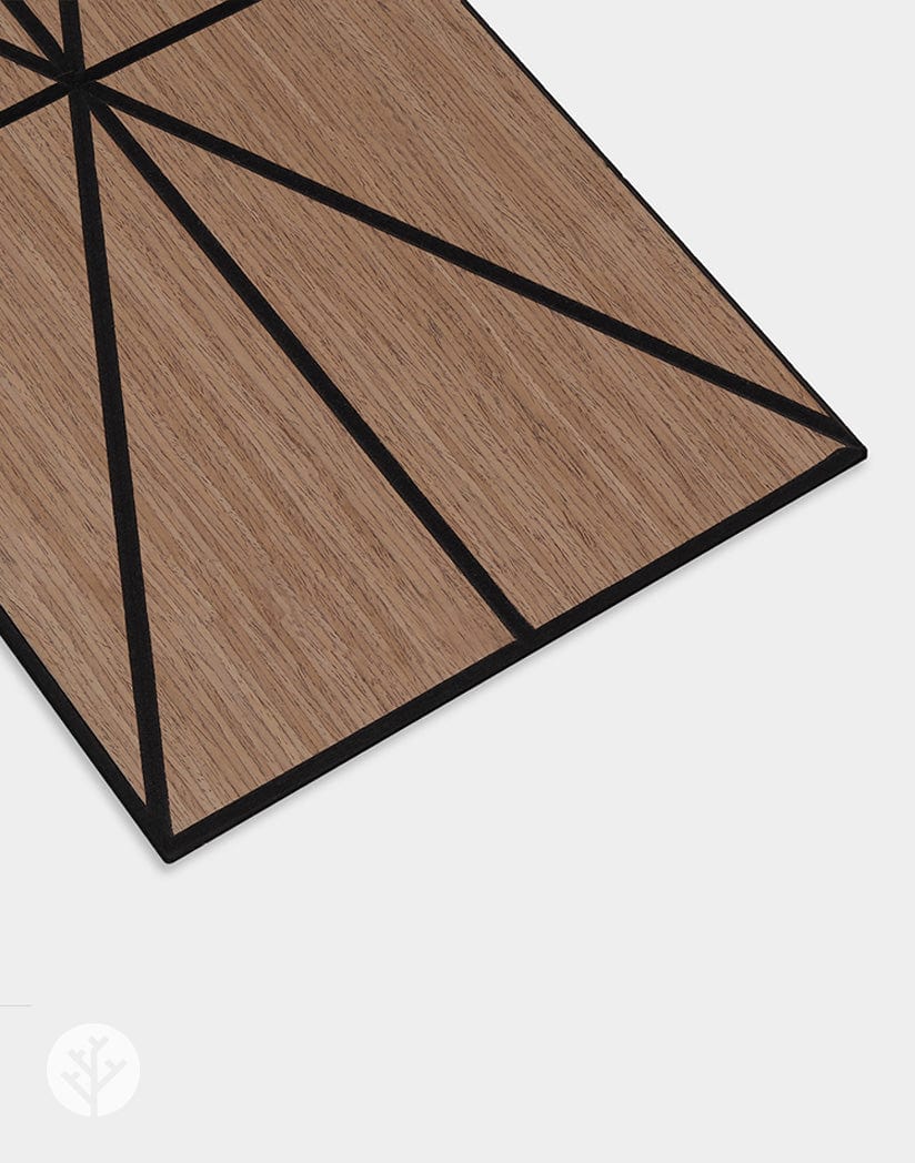 The Wood Veneer Hub Geo-Lite Diamond Oiled Decorative Wall Panel