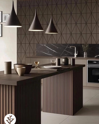 The Wood Veneer Hub Geo-Lite Diamond Oiled Decorative Wall Panel