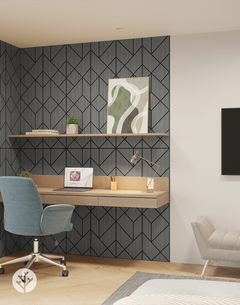 The Wood Veneer Hub Geo-Lite Prism Geometric Wall Panel