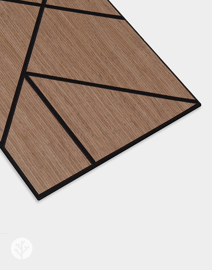 The Wood Veneer Hub Geo-Lite Prism Oiled Decorative Wall Panel