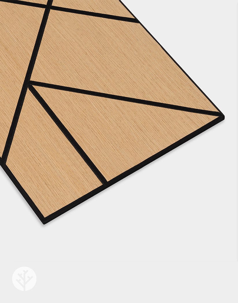 The Wood Veneer Hub Geo-Lite Prism Oiled Decorative Wall Panel