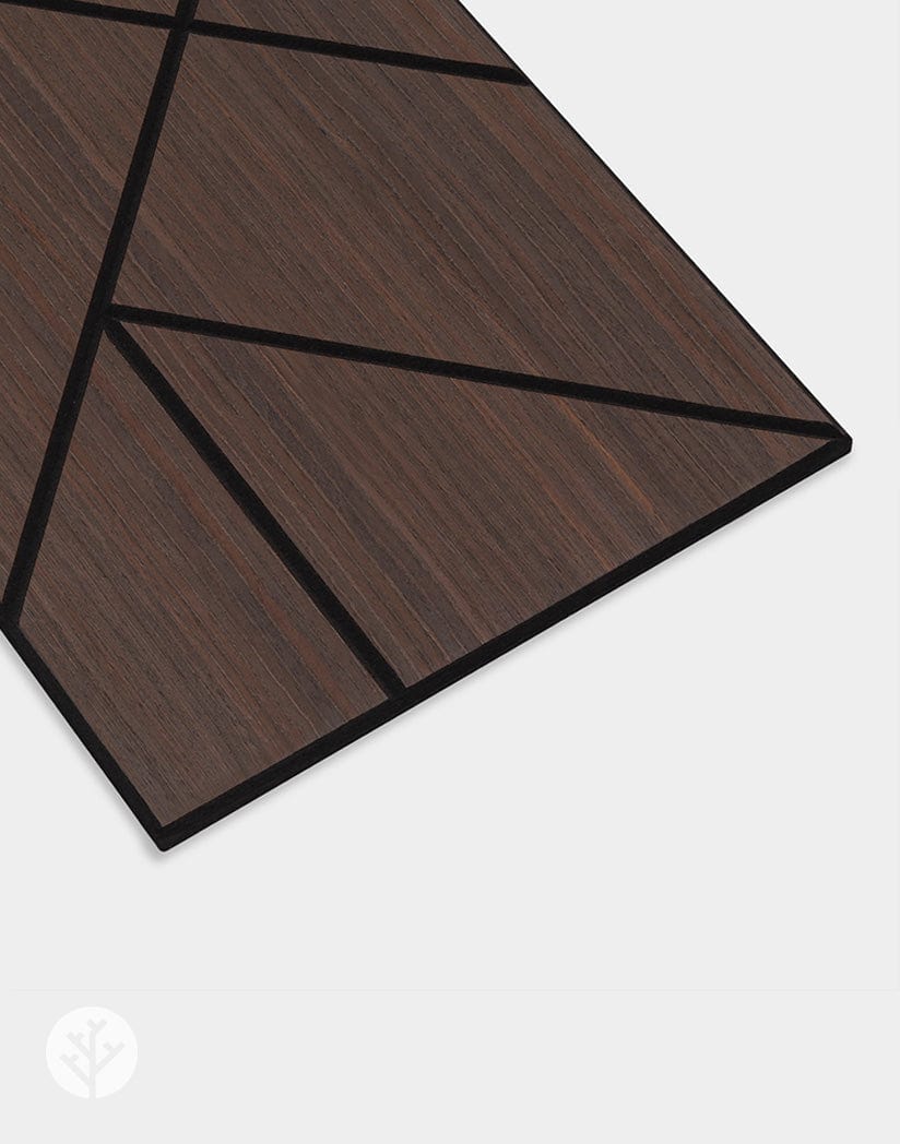 The Wood Veneer Hub Geo-Lite Prism Oiled Decorative Wall Panel