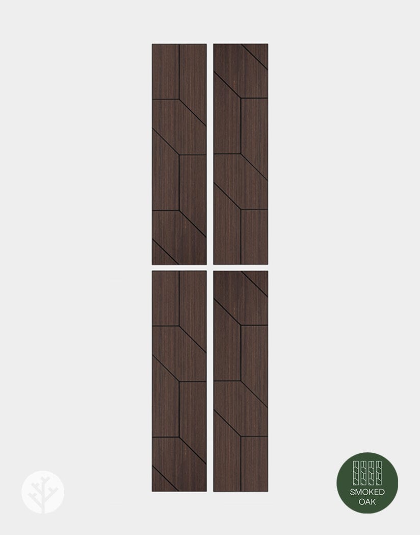 The Wood Veneer Hub Geo-Lite Trapeze Geometric Wall Panel